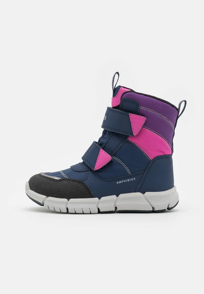 Geox FLEXYPER GIRL - Bottes De Neige - Navy/fuchsia 1 Geox FLEXYPER GIRL - Bottes De Neige - Navy/fuchsia
