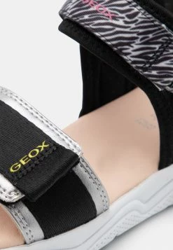 Geox DEAPHNE GIRL - Sandales - Dark Silver/black -Pas Cher Geox Boutique 02549b77a1924e09a3c8bdc0ae913dc0