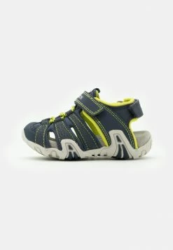 Geox KRAZE - Sandales De Randonnée - Navy/lime