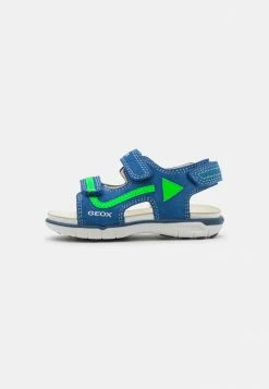 Geox DELHI BOY - Sandales - Royal/fluogreen