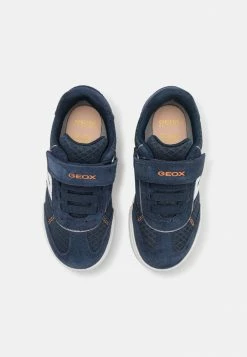 Geox POSEIDO BOY - Baskets Basses - Navy/light Orange -Pas Cher Geox Boutique 156ceb156ad844b1a5f7cb8a5634d73e