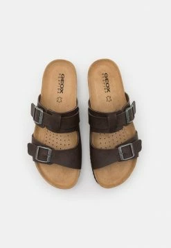 Geox GHITA - Mules - Dark Coffee -Pas Cher Geox Boutique 1830243b480f4259ba2da54eaf731fc9