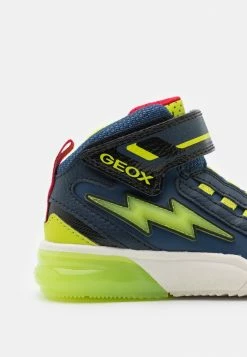 Geox GRAYJAY BOY - Baskets Montantes - Navy/lime -Pas Cher Geox Boutique 197dd14cefb449d0860f2b80c1471aab