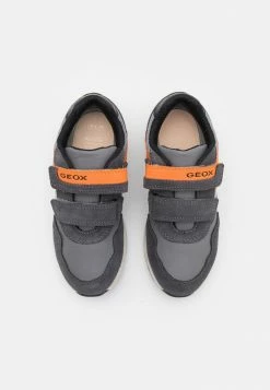 Geox ALBEN BOY - Baskets Basses - Dark Grey/orange -Pas Cher Geox Boutique 224cd9172a5b429982dd11b71bfd5e6e