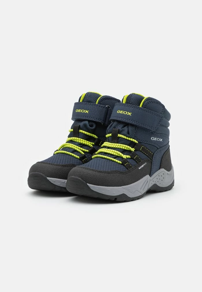Geox SENTIERO BOY WPF - Bottes De Neige - Navy/lime 2 Geox SENTIERO BOY WPF - Bottes De Neige - Navy/lime – Image 2