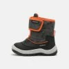 Geox FLANFIL BOY - Bottes De Neige - Black/fluo Orange