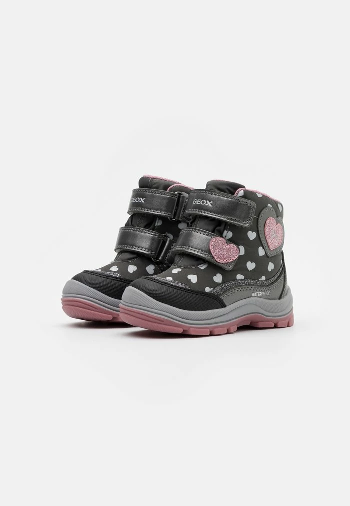 Geox FLANFIL GIRL WPF - Bottes De Neige - Dark Grey/pink 2 Geox FLANFIL GIRL WPF - Bottes De Neige - Dark Grey/pink – Image 2