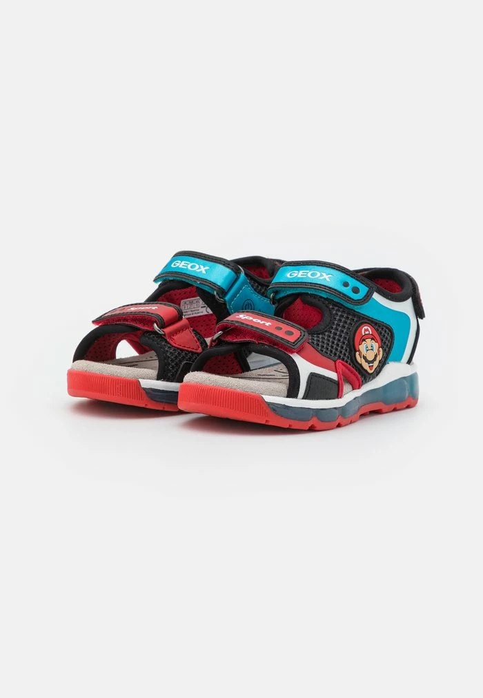 Geox NINTENDO SUPERMARIO JR - Sandales - Black/sky 2 Geox NINTENDO SUPERMARIO JR - Sandales - Black/sky – Image 2