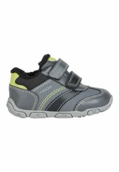 Geox B BALU' BOY - Chaussures Premiers Pas - Dk Grey/lime