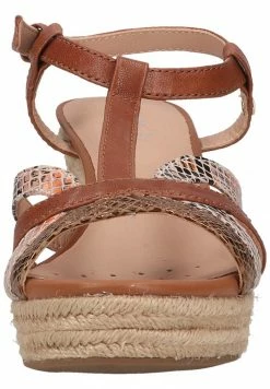 Geox Sandales Compensées - Brown/light Orange -Pas Cher Geox Boutique 540192fd5f054b1392653b814196f37b
