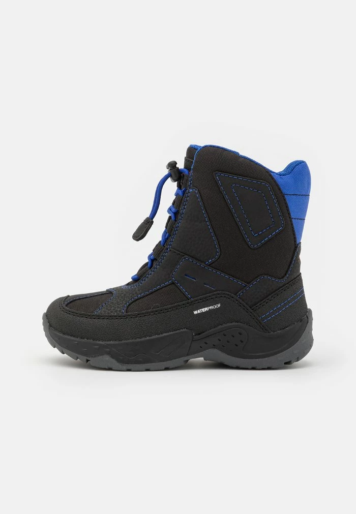 Geox SENTIERO BOY WPF - Bottes De Neige - Black/royal 1 Geox SENTIERO BOY WPF - Bottes De Neige - Black/royal