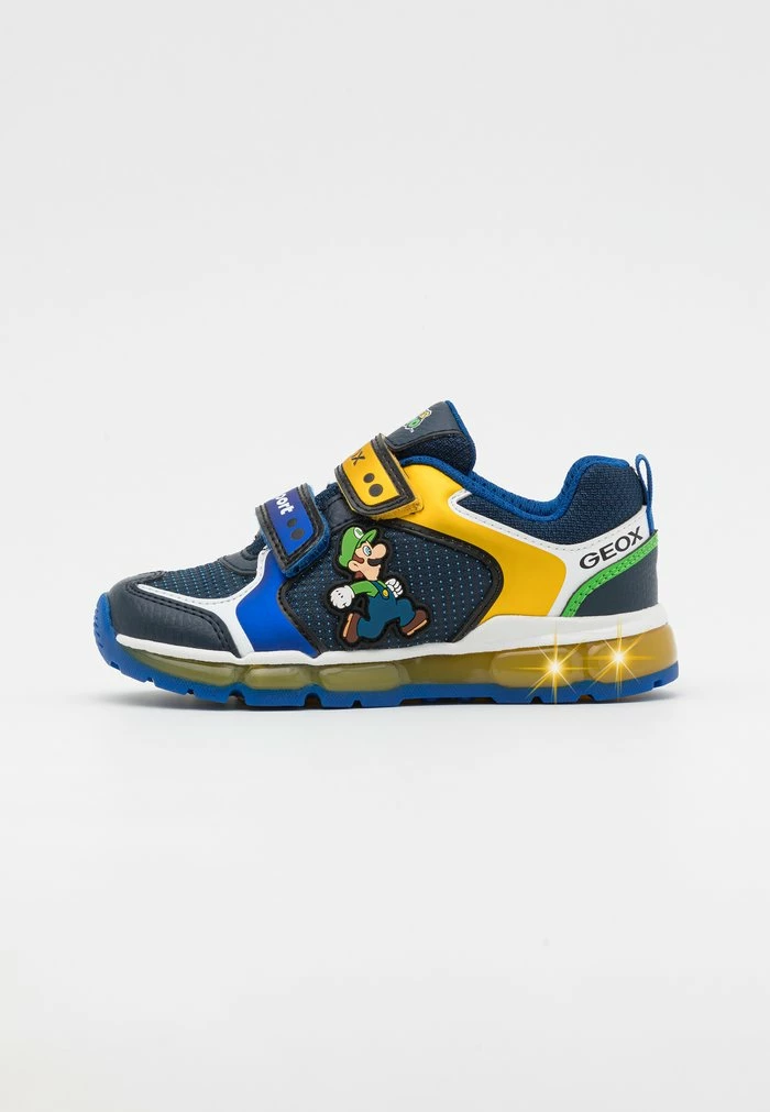 NINTENDO SUPER MARIO GEOX JUNIOR BOY - Baskets Basses - Royal/yellow 1 NINTENDO SUPER MARIO GEOX JUNIOR BOY - Baskets Basses - Royal/yellow