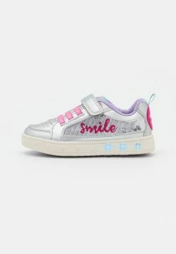 Geox SKYLIN GIRL - Baskets Basses - Silver/fuchsia