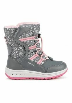 Geox ROBY GIRL - Bottes De Neige - Dk Grey/pink -Pas Cher Geox Boutique 666332310fc141828d75ccfbbf4f688b