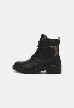 Geox CASEY GIRL - Bottines à Lacets - Black/military