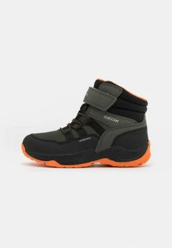 Geox SENTIERO BOY WPF - Bottes De Neige - Khaki/orange