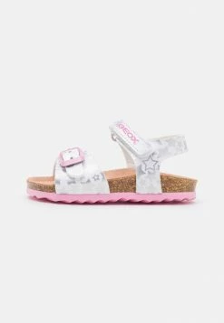 Geox CHALKI GIRL - Sandales - White/silver