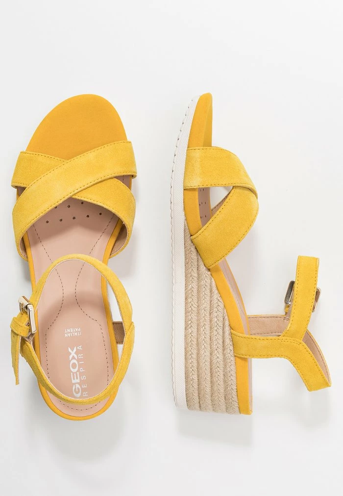 Geox ISCHIA CORDA - Sandales Compensées - Light Yellow 4 Geox ISCHIA CORDA - Sandales Compensées - Light Yellow – Image 4