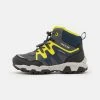 Geox MAGNETAR BOY WPF - Bottines à Lacets - Dark Grey/lime