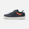 Geox DJ ROCK BOY - Baskets Basses - Navy/orange
