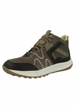 Geox DELRAY - Baskets Montantes - Dk Beige/olive -Pas Cher Geox Boutique 7e563693cd024be78664ff425f90f524