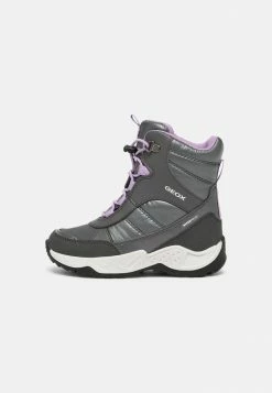 Geox SENTIERO GIRL - Bottes De Neige - Dark Grey/violet