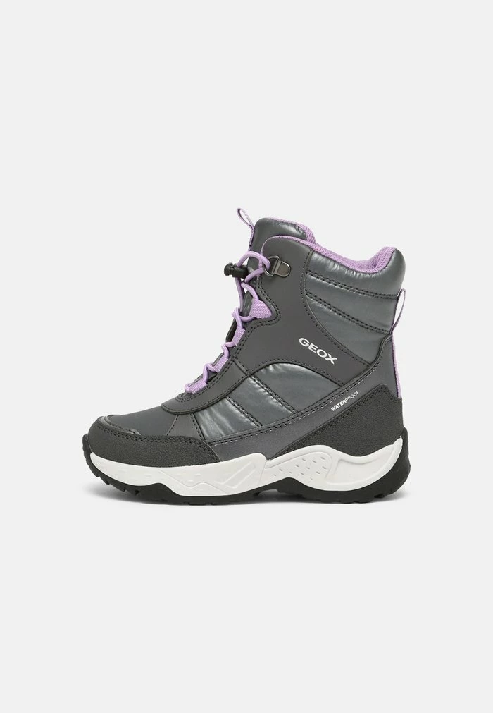Geox SENTIERO GIRL - Bottes De Neige - Dark Grey/violet 1 Geox SENTIERO GIRL - Bottes De Neige - Dark Grey/violet
