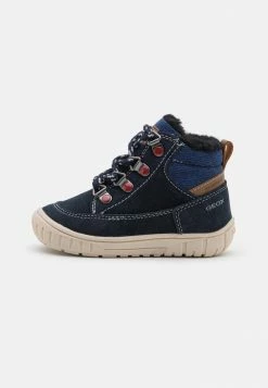 Geox OMAR BOY WPF - Bottes De Neige - Navy/red