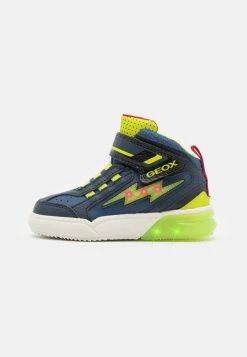 Geox GRAYJAY BOY - Baskets Montantes - Navy/lime