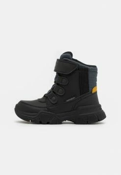 Geox NEVEGAL BOY ABX - Bottes De Neige - Black/dark Yellow