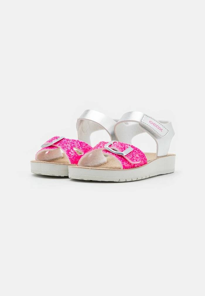 Geox COSTAREI GIRL - Sandales - Silver/fuchsia 2 Geox COSTAREI GIRL - Sandales - Silver/fuchsia – Image 2