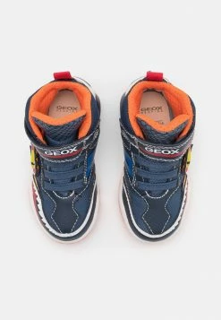Geox INEK BOY - Baskets Montantes - Navy/orange -Pas Cher Geox Boutique 96aa7a252e334b4ea506e76d5ebbacc7