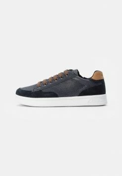 Geox DJROCK BOY - Baskets Basses - Navy/cognac