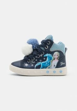Geox DISNEY FROZEN ELSA JUNIOR SKYLIN GIRL - Baskets Montantes - Navy/sky