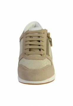 Geox GLIT TEXT - Baskets Basses - Cream/taupe -Pas Cher Geox Boutique a14a782165e6460f97d6b455beae19a8
