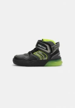 Geox GRAYJAY BOY - Baskets Montantes - Black/lime