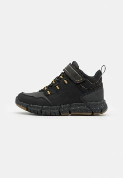 Geox FLEXYPER BOY ABX - Bottines - Black/dark Yellow