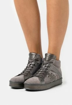 Geox LEELU - Baskets Montantes - Dark Grey