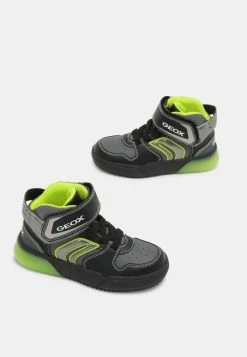 Geox GRAYJAY BOY - Baskets Montantes - Black/lime 13 Geox GRAYJAY BOY - Baskets Montantes - Black/lime -Pas Cher Geox Boutique c65693e5ef1b4f2bb671519971b3b6c7