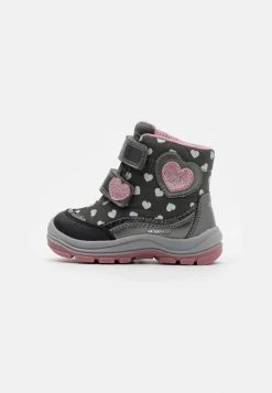 Geox FLANFIL GIRL WPF - Bottes De Neige - Dark Grey/pink