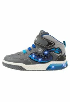Geox INEK BOY - Baskets Montantes - Grey/royal