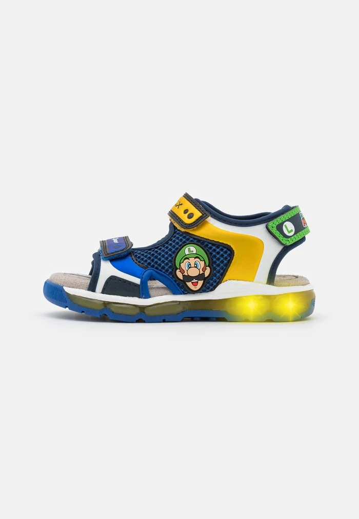 Geox NINTENDO SUPERMARIO JR - Sandales - Royal/yellow 1 Geox NINTENDO SUPERMARIO JR - Sandales - Royal/yellow