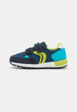 Geox ALBEN BOY - Baskets Basses - Navy/lime