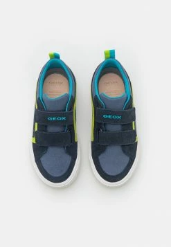 Geox ALONISSO - Baskets Basses - Navy/lime -Pas Cher Geox Boutique e8ebfbcc4ba84266925ef397f1fedcba