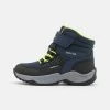 Geox SENTIERO BOY WPF - Bottes De Neige - Navy/lime
