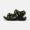 Geox JR STRADA - Sandales De Randonnée - Black/fluo Yellow