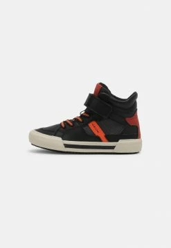 Geox ALONISSO BOY - Baskets Montantes - Black/orange
