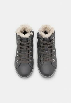 Geox KATHE GIRL - Baskets Montantes - Dark Grey -Pas Cher Geox Boutique f5f1dd1f439c4c2abe8f6b880f93593b