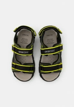 Geox JR STRADA - Sandales De Randonnée - Black/fluo Yellow -Pas Cher Geox Boutique faa28d1576904bf6b3f0f9d788d3bf55