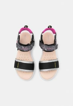 Geox DEAPHNE GIRL - Sandales - Dark Silver/black -Pas Cher Geox Boutique fd74a06819464e619b7fdf2968cc7513